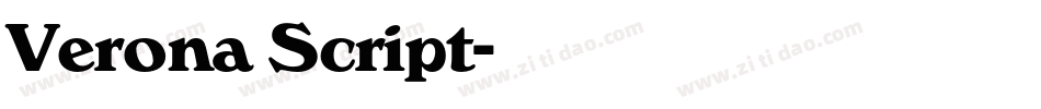 Verona Script字体转换